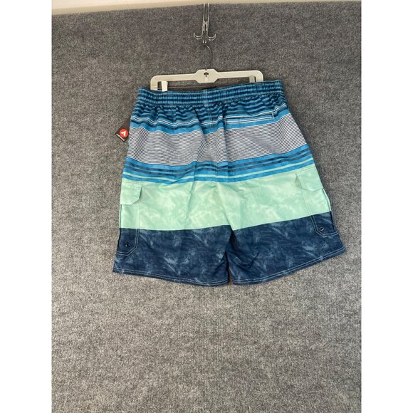 Airwalk Men's Size XLARGE swim trunks with Mesh inside Blue-mint green- grey NWT - Picture 5 of 16